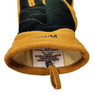 NFPA 1970(1971) Structural Firefighter Gloves Cowhide 3D Roll Over Tips Fireman Gloves